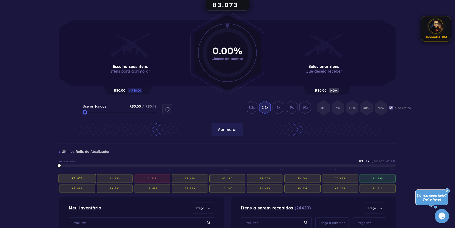 Atualizador com grade visual e barra de progresso